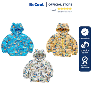 Áo khoác bé trai bé gái, áo khoác cho bé chất GIÓ LÓT LÔNG khóa kéo có mũ dễ thương, chất xịn sò - BeCool 11-27kg