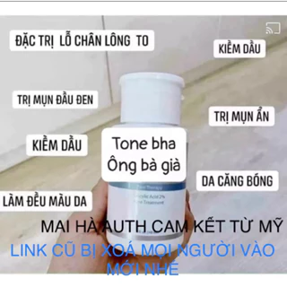 Toner BHA giảm mụn đầu đen