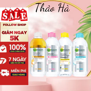 Nước Tẩy Trang Garnier Micellar Hồng/ Vàng/ Xanh Skinactive Cleansing Water 400ml