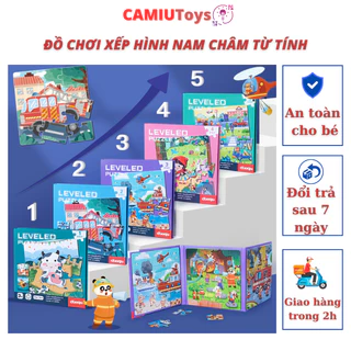 Đồ chơi ghép hình cho bé nam châm 5 cấp độ , đồ chơi giáo dục sớm cho bé 2-7 tuổi - CAMIUTOYS