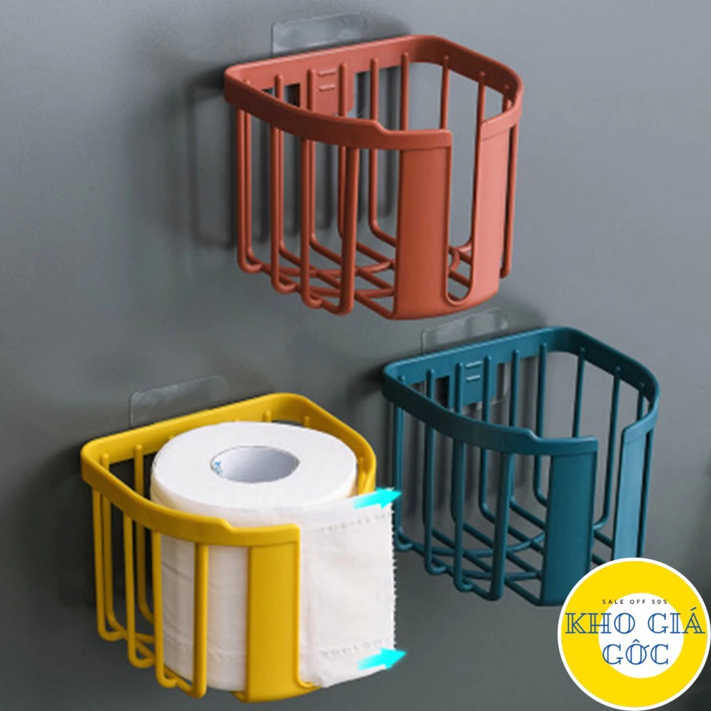 Giỏ đựng giấy vệ sinh dán tường tiện ích Việt Nhật đa năng bằng nhựa tiện dụng (MS: 3380)