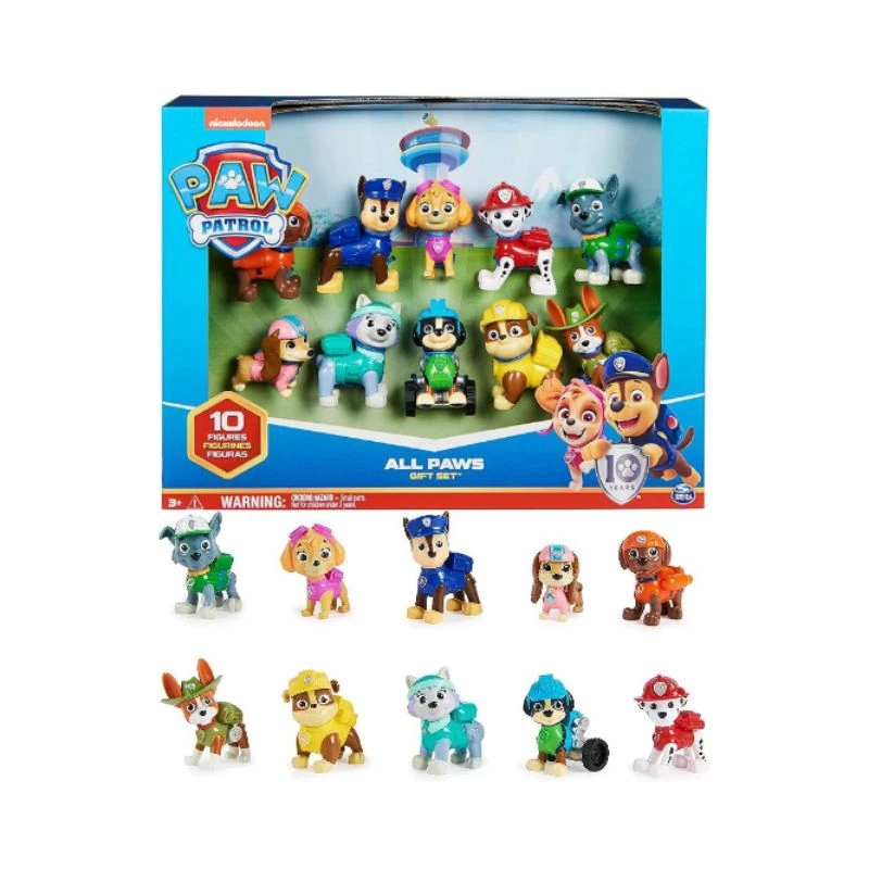 Paw Patrol: Hộp 10 chó cứu hộ Paw Patrol: Marshall, Chase, Everest, Liberty, Rex,...