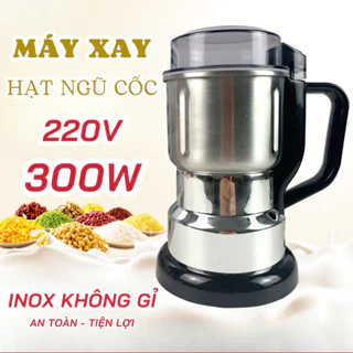 Máy Xay Hạt Khô Công Suất 300W Cối Xay Bằng Thép Không Gỉ Xay Các Loại Hạt Và Gia Vị Khô