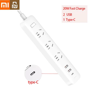 Ổ cắm điện kiêm sạc nhanh 20w 2A1C Xiaomi CHÂN DẸT XMCXB05QM