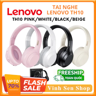 Tai Nghe Chụp Tai Bluetooth Lenovo TH10, Pin trâu, Kết hợp dây rời, Âm thanh nổi, Có micro, Chơi game sống động