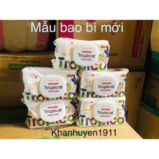 Combo 5 gói khăn ướt Mamamy Tropical 90 tờ có nắp