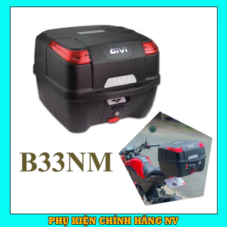 Thùng sau Givi B33NM chính hãng kèm đế gắn thùng MP70N nhựa PP nguyên sinh dung tích 33 lít