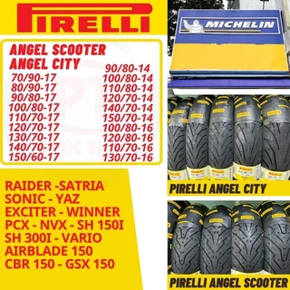 Vỏ Pirelli Angel City, Angel Scooter cho Exciter Winner Raider Satria Future Airblade Vario Sh150i Sh300i NVX PCX