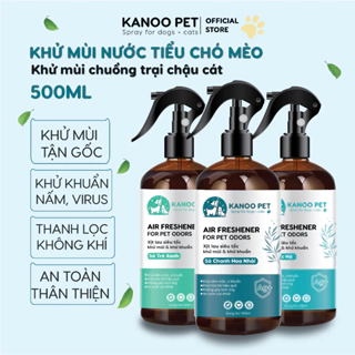 Xịt khử mùi nước tiểu, khử mùi chậu cát chó mèo KANOO PET giúp khử tận gốc mùi hôi khai, hỗ trợ pet đi vệ sinh đúng chỗ