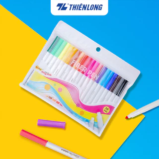 Bút Lông Màu Fiber Pen Thiên Long Colokit 20 màu Basic - Màu tươi sáng, mực an toàn FP-C03-VPP PHÚC AN