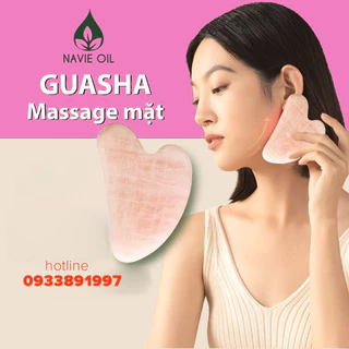 Đá thạch anh mát xa mặt Guasha căng da, nâng cơ mặt trẻ hóa da, massage mặt ẩm mịn