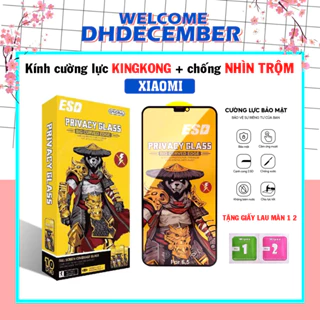 Kính cường lực  chống nhìn trộm Xiaomi REDMI A3/13C/8/9/9A/9C/NOTE 7/8/9S/9 PRO/9/114G/124G/11PRO/POCO X3/X3PRO/NFC