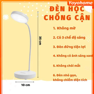 Đèn Học Để Bàn Tích Điện Chống Cận 3 Chế Độ Sáng Cảm Ứng Thông Minh Đèn Led