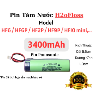 Pin (3400mAh) Máy Tăm Nước H2oFloss HF6 / HF6P / HF2P / HF9P / HF10 mini,... Sử Dụng Pin 18650 Kèm Sẵn Mạch Bảo Vệ Pin