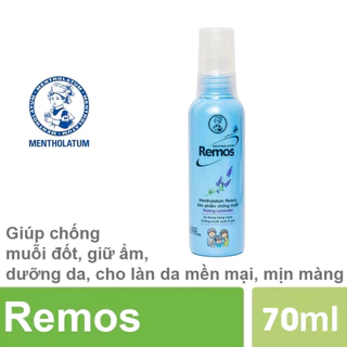 Xịt chống muỗi Remos xịt đuổi muỗi hương lavender sá chanh an toàn cho trẻ em và người lớn thời gian bảo vệ lâu - 60ml