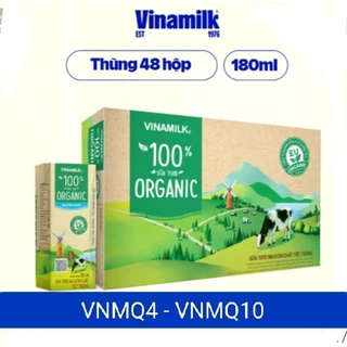 [Q4 có HoaToc]HSD.T11.2024 Sữa Tươi Vinamilk Organic 180ml thùng 48 hộp Mẫu Mới. date luôn mới