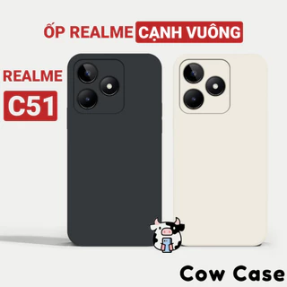 Ốp lưng Realme C51 cạnh vuông Cowcase | Vỏ điện thoại Realme bảo vệ camera toàn diện TRON