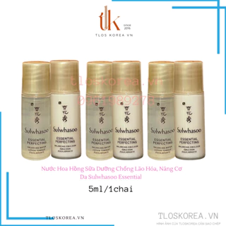 10 Chai Sulwhasoo Nước Hoa Hồng Sữa Dưỡng Nâng Cơ Chống Lão Hóa  5ml