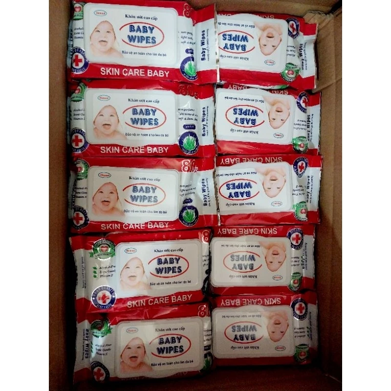 HỎA TỐC ( COMBO 10 gói ) Khăn Ướt Baby Wipes 80g.