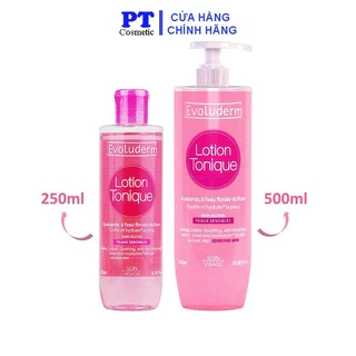 ( có tem nhãn) Nước hoa hồng Evoluderm dưỡng ẩm và làm sạch da nhạy cảm 500ml/ 250ml