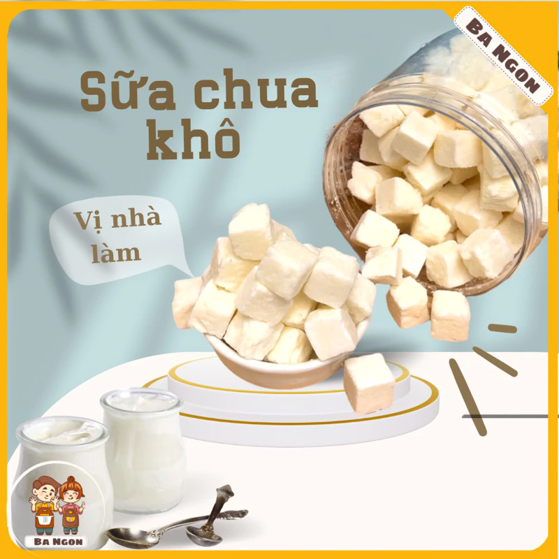 Sữa chua sấy thăng hoa ít đường vị nhà làm - sữa chua viên khô dễ bảo quản