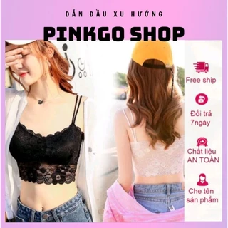 Áo bra Phối ren QUYẾN RŨ - Áo hai dây croptop cao cấp không gọng phong cách nữ tính trẻ trung mà thoáng mát