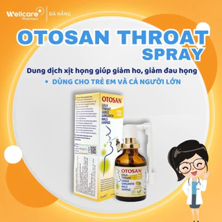 OTOSAN THROAT SPRAY [Chính hãng] – Chai xịt 30ml dung dịch xịt họng giúp giảm ho, giảm đau họng, dùng được cho PNCT