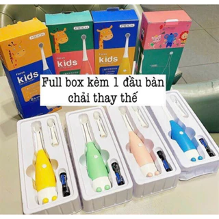 Bàn chải điện đánh răng cho bé, từ 2-10 tuổi, bàn chải vệ sinh răng miệng