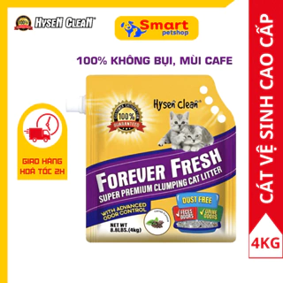 Cát Vệ Sinh Cho Mèo Cao Cấp KHÔNG BỤI Hysen Clean - Túi 4KG