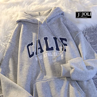 Áo Hoodie CALIF Nam Nữ By JOLI Unisex Chất Nỉ Lót Bông Mũ 2 Lớp Form Rộng