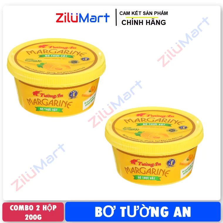 Bơ thực vật Tường An thơm ngon (combo 2 hộp) loại 200g