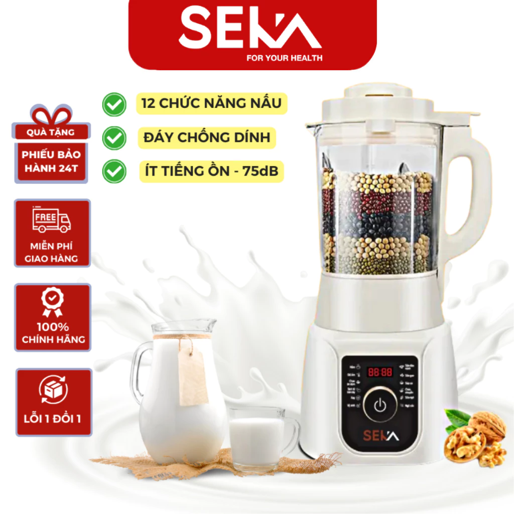 [Chính hãng] Máy làm sữa hạt đa năng SEKA E300 12 chức năng 1750ml -  1 đổi 1 hàng chính hãng ...