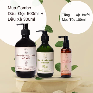 SPECIAL COMBO GỘI XẢ BỒ KẾT BƠ BƯỞI TẶNG 1 XỊT DƯỠNG TÓC BƯỞI GIẢM RỤNG, KÍCH MỌC TÓC SALAKA