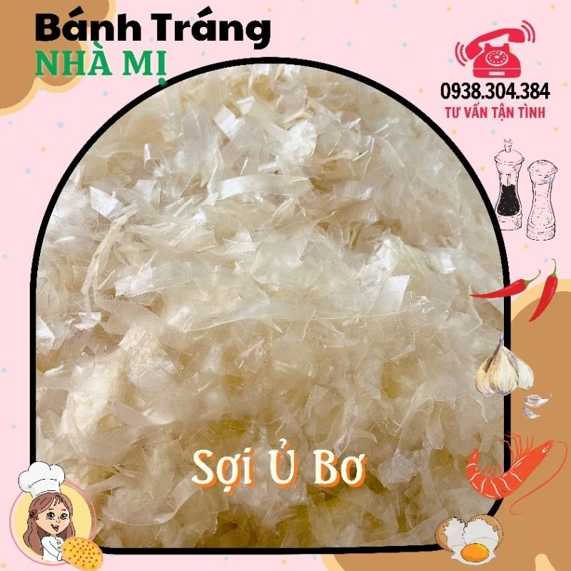 [1KG] Bánh tráng rìa ps xé miếng / Bánh tráng dẻo sợi ủ bơ