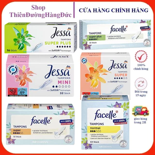 Băng vệ sinh Tampon Jessa/Ob/Facelle Đức đủ size