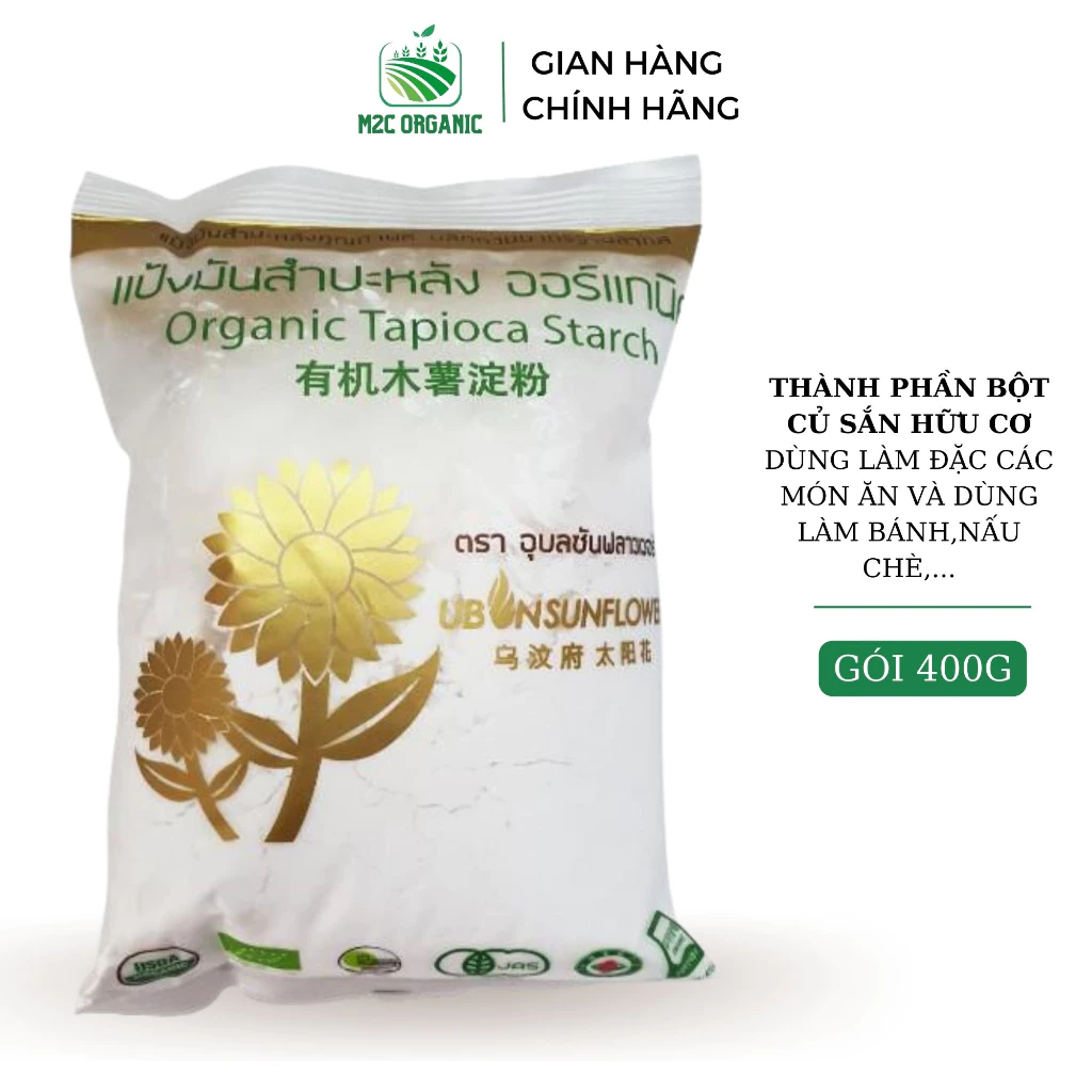 Bột năng hữu cơ Ubon 400g dùng làm sánh các món ăn,súp và làm bánh nấu chè