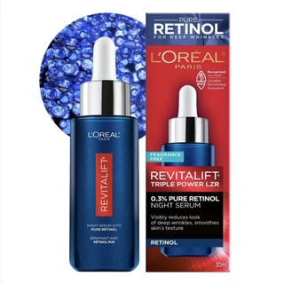 Tinh chất giảm nếp nhăn Loreal Revitalift Triple Power Pure Retinol Night Serum 30ml