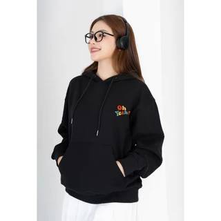 Áo hoodie nữ in chữ Oh Yeah -  Áo nỉ nữ có mũ thời trang thu đông - Loza NM6591