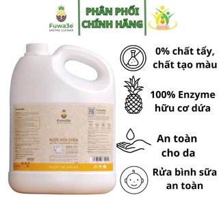 Nước rửa chén bát,rửa bình sữa em bé Fuwa3e hữu cơ Enzyme sinh học organic 3.8L an toàn cho bé bảo vệ da tay