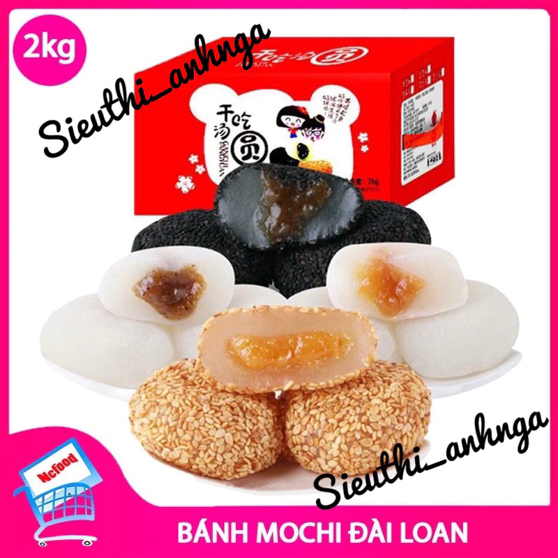 THÙNG 2KG BÁNH MOCHI ĐÀI LOAN 2 CÔ GÁI (date Luôn mới)