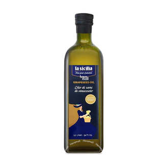 [ Chính hãng Ý ] Dầu hạt nho hiệu La Sicilia Grapeseed Oil dùng nấu ăn, làm đẹp - chai 1 lít