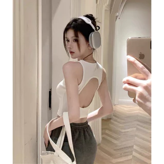 Áo 2 dây croptop hở lưng cá tính chất cotton tăm co dãn nhẹ nhàng sẵn đệm ngực siêu hot (có sẵn)