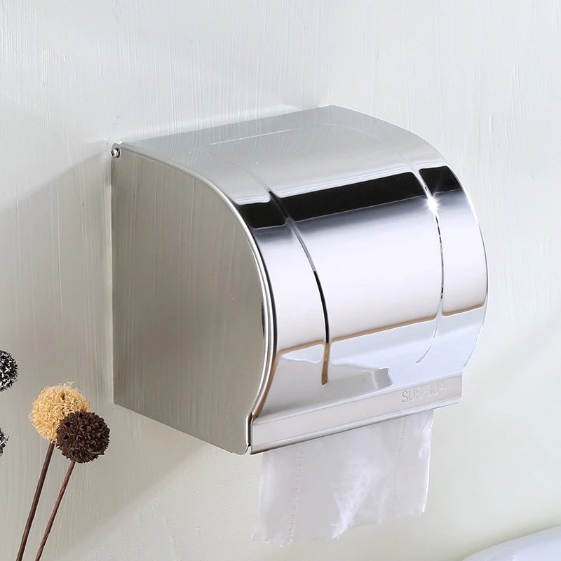 Hộp đựng giấy vệ sinh kín Inox 304