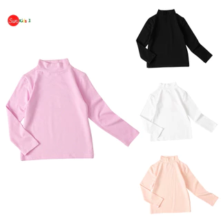 Áo giữ nhiệt cho bé size 2-8 tuổi , aó thu đông cho bé chất coton dày mịn, áo cổ 3 phân cho bé - SUNKIDDS1