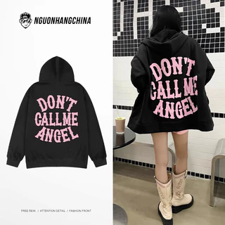 Áo Hoodie zip Nỉ Nelly Heybig - Dont Call Me Angel