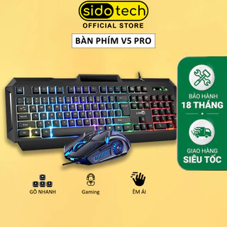 Bàn Phím Máy Tính Gaming Led RGB SIDOTECH LDK V4 Pro Có Dây Chống Nước Chuyên Chơi Game Máy Tính Esport - Chính Hãng