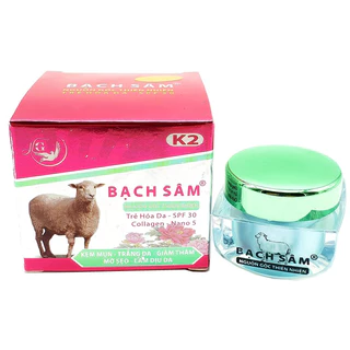 Kem mụn trắng da giảm thâm mờ sẹo làm dịu da mỹ phẩm Bạch Sâm k2 (18g)