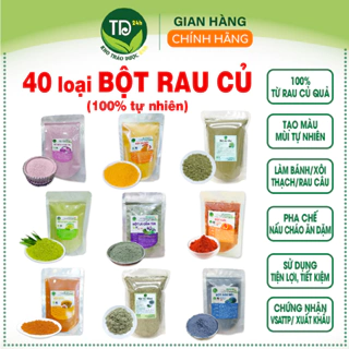 40 loại bột rau củ quả, tạo màu và mùi vị tự nhiên, dùng nấu xôi, bánh, thạch, mứt, hàng công ty, nguyên chất 100%