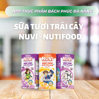 Sữa tươi trái cây tươi Nuvi Nutifood 180ml - sữa dinh dưỡng cho gia đình