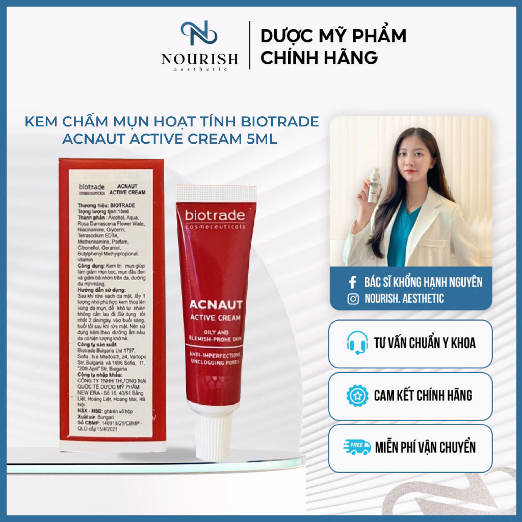 Kem Giảm Mụn Biotrade Acnaut Active Cream